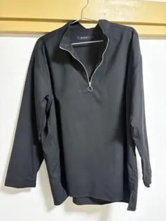 RAGE BLUEハーフジップトップス ブラックＬきれいめ カジュアル