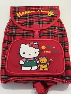 ハローキティ チェック柄リュック