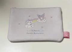 ちいかわ サンリオ フラットポーチ モモンガ クロミ