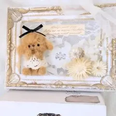トイプーの額縁アレンジ＊羊毛フェルト＊ミニチュアドールのサムネイル