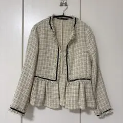 ZARA ツイードジャケット ペプラム フリンジのサムネイル