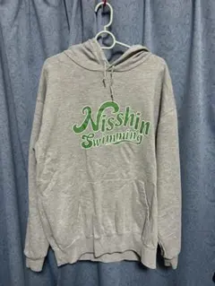 Nisshin Swimming スウェット グレー　水泳　競泳