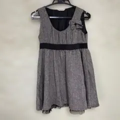 OLIVE des OLIVEノースリーブミニワンピース グレー系コサージュ付き