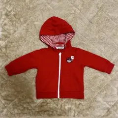 familiar 赤 フード付　パーカー