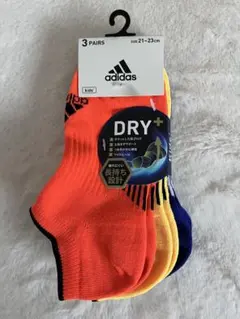 新品adidas キッズ靴下 3足組　 21-23cm