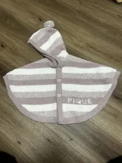 ジェラートピケ フード付きポンチョ 80-90cm