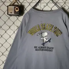 PEANUTS スヌーピー ロンT オール刺繍 ボックスシルエット M程
