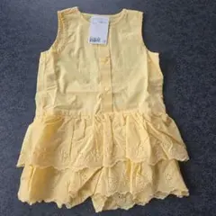 【H＆M】ベビー服 レースワンピース イエロー 80cmのサムネイル