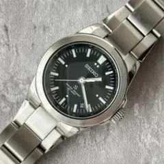 SEIKO S セイコーサスクォーツ 10BAR 黒文字盤 メンズ腕時計 希少
