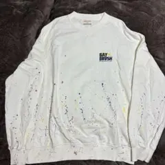 BEAMS HEART スプラッターペイント トレーナー L