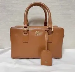 トリーバーチ ブラウン レザー ハンドバッグ