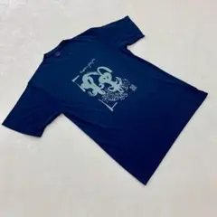 モンベル Tシャツ 半袖 ネイビー プリント クルーネック XS プリント ロゴ