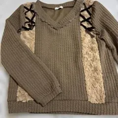 axes femme ブラウン Vネック セーター Mサイズのサムネイル