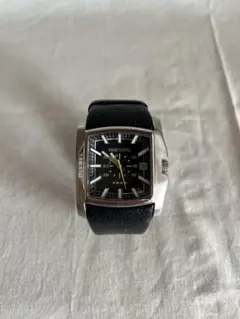 【ジャンク品】DIESEL ブラック レザー 時計 ユニセックス