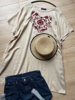 ドラッグストアーズ　チュニック　プルオーバー　カジュアル　ナチュラル　春服　夏服