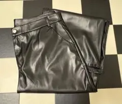 定価39600)バックラッシュBACKLASH・ウール×カンガルーレザーパンツ