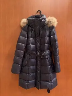バーバリーブルーレーベル ダウンコート ラクーンファー ノバチェック