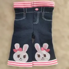 新品タグなしMiki House ウサギ刺繍スパッツ ネイビー