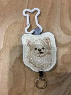 リール付きキーリング　 チワワ