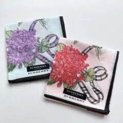 【 新品 未使用 】 BURBERRY バーバリー ハンカチ 2枚セット ⑥