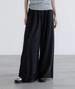 ADORE アドーア 総レース クロップドワイドパンツ 花柄 サイズ38 日本