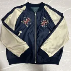 美品✨️星姫　クールウィン　和柄刺繍スカジャン　金魚　桜　板野友美着用　L 星姫 クールウィン 和柄 刺繍 スカジャン 金魚 桜 板野友美着用 L