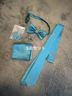 結婚式　前撮り　蝶ネクタイ　ボウタイ　カフスボタン　5点セット