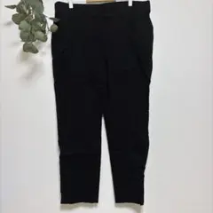 パンツ ストレート ストレッチパンツ 黒 レーヨン 普段着 オフィスカジュアル
