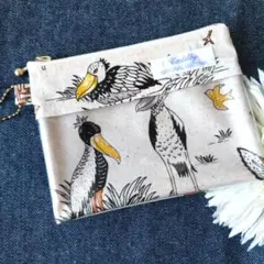 ハシビロコウラミネート ポーチです。 - メルカリ
