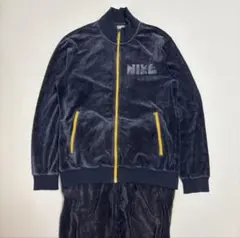 00s NIKE ベロア ジャージ セットアップ ネイビー
