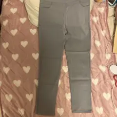 グレー スキニーパンツ 伸縮性ウエスト