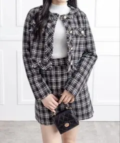 clear ツイードジャケットスカート　セットアップ