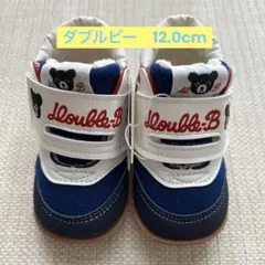 Double-B ベビーシューズ ミキハウス　ネイビー/ホワイト/レッド