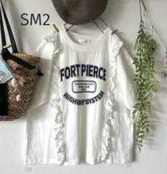 ☆SM2新品オフホワイトレース切り替えプリントTシャツ☆のサムネイル