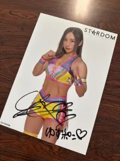 天咲光由 デビュー時 直筆サインポートレート 女子プロレス スターダム