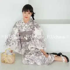 ✅新品【ピーコックブルーの墨流し風】utatane ニコアンティーク 浴衣単品 ✓新品【ピーコックブルーの墨流し風】utatane ニコアンティーク 浴衣