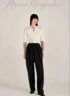 mame kurogouchi　透かし編み　レース　ニットカーディガン　ショートのサムネイル