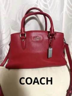 COACH レッド ショルダーバッグ