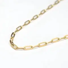 18金】K18ネックレスチェーン45cm ペーパークリップ中空タイプ - メルカリ