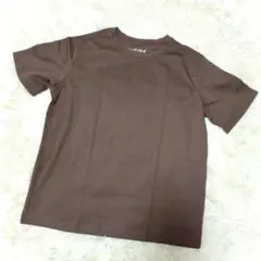 オペークドットクリップ スーピマ綿100% 半袖Tシャツ カットソー ブラウン