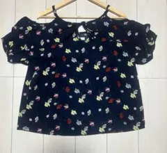 美品 GRL グレイル オフショルダー花柄ブラウス キレイめ オシャレ F