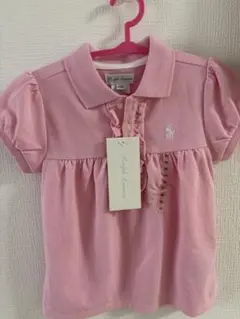 新品未使用⭐︎タグ付き　ポロラルフローレン　キッズフリルTシャツ　ピンク色