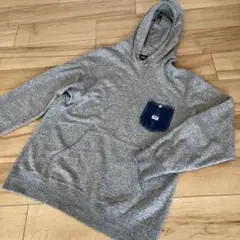 Lee グレー パーカー デニムポケット XL