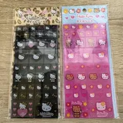 ハローキティ　タイルシール　ヒョウ柄　日焼け　ハイビスカス　2枚セット