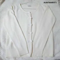 AUNTMARIE'S リボンボタンクルーネックカーディガンのサムネイル
