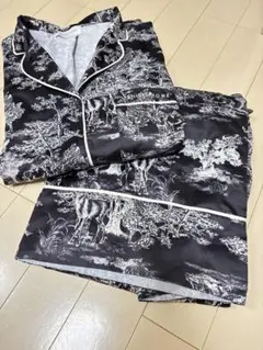 スナイデルホーム 開襟シャツ＆ロングパンツセット　黒のサムネイル
