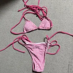 ピンク ギンガムチェック ビキニ