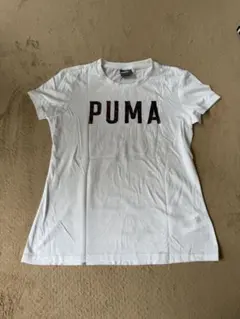 PUMA ホワイト ロゴプリント Tシャツ