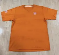 UNIQLO ドライEX VネックTシャツ オレンジ　Ｌサイズ