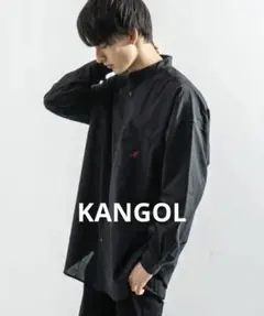 【美品】KANGOL ビッグシルエット バンドカラーシャツ